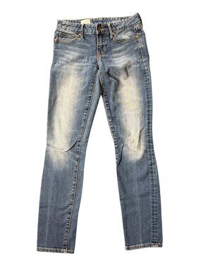 Gap 1969 Real Straight Leg Distressed Jeans - Light Wash - Size 25